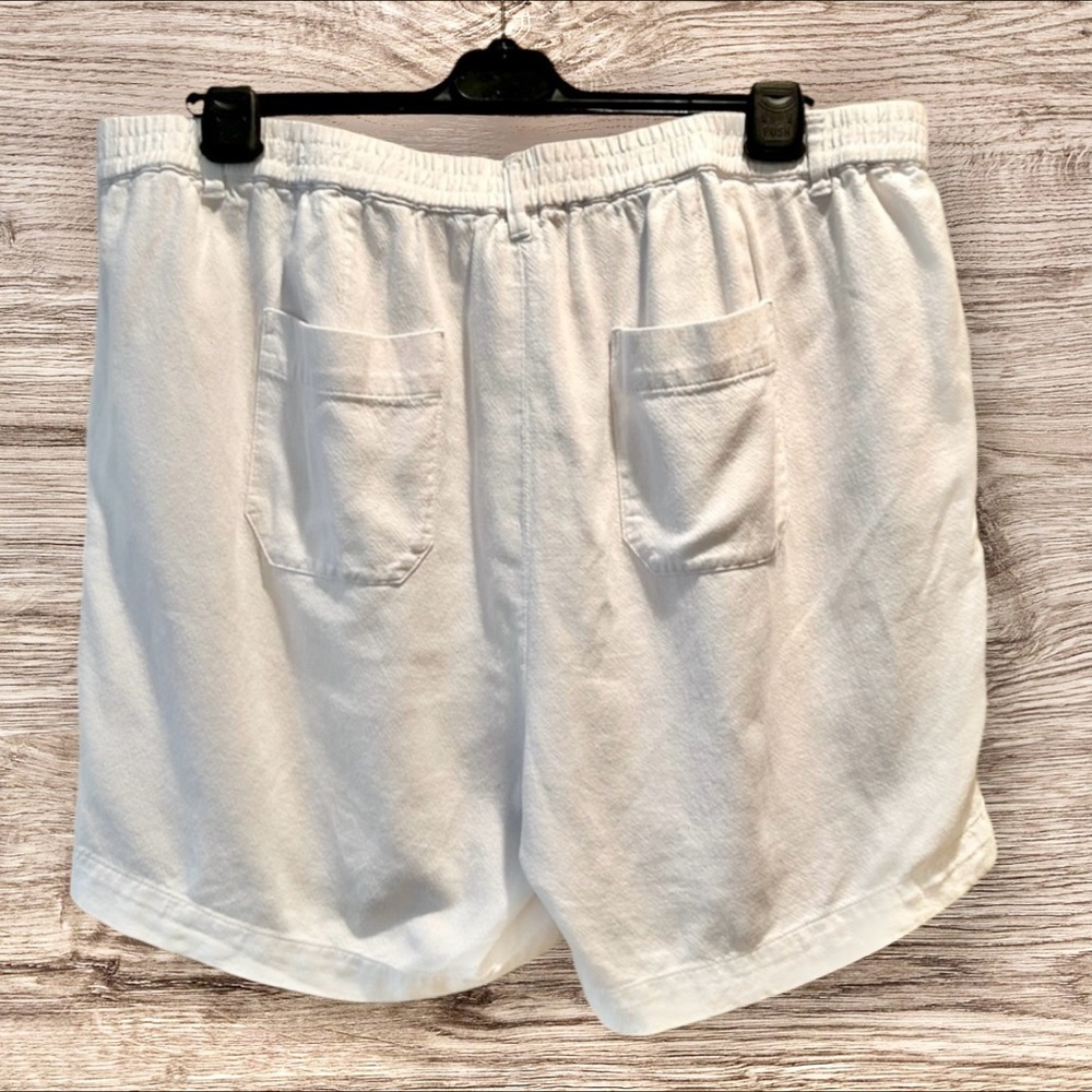 Talbots Easy Drawstring Shorts Size 16w White Lin… - image 2